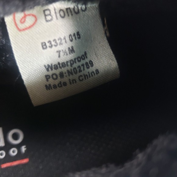 BLONDO Women Suri Waterproof Slip-on Sneaker In Black Suede 7.5 M - Picture 13 of 15